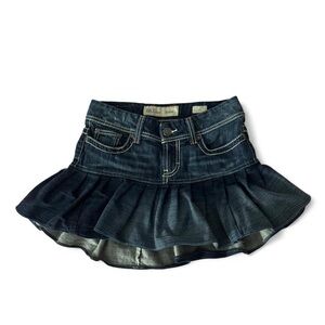 Upcycled BKE Dark Blue Ruffled Mini Skirt
